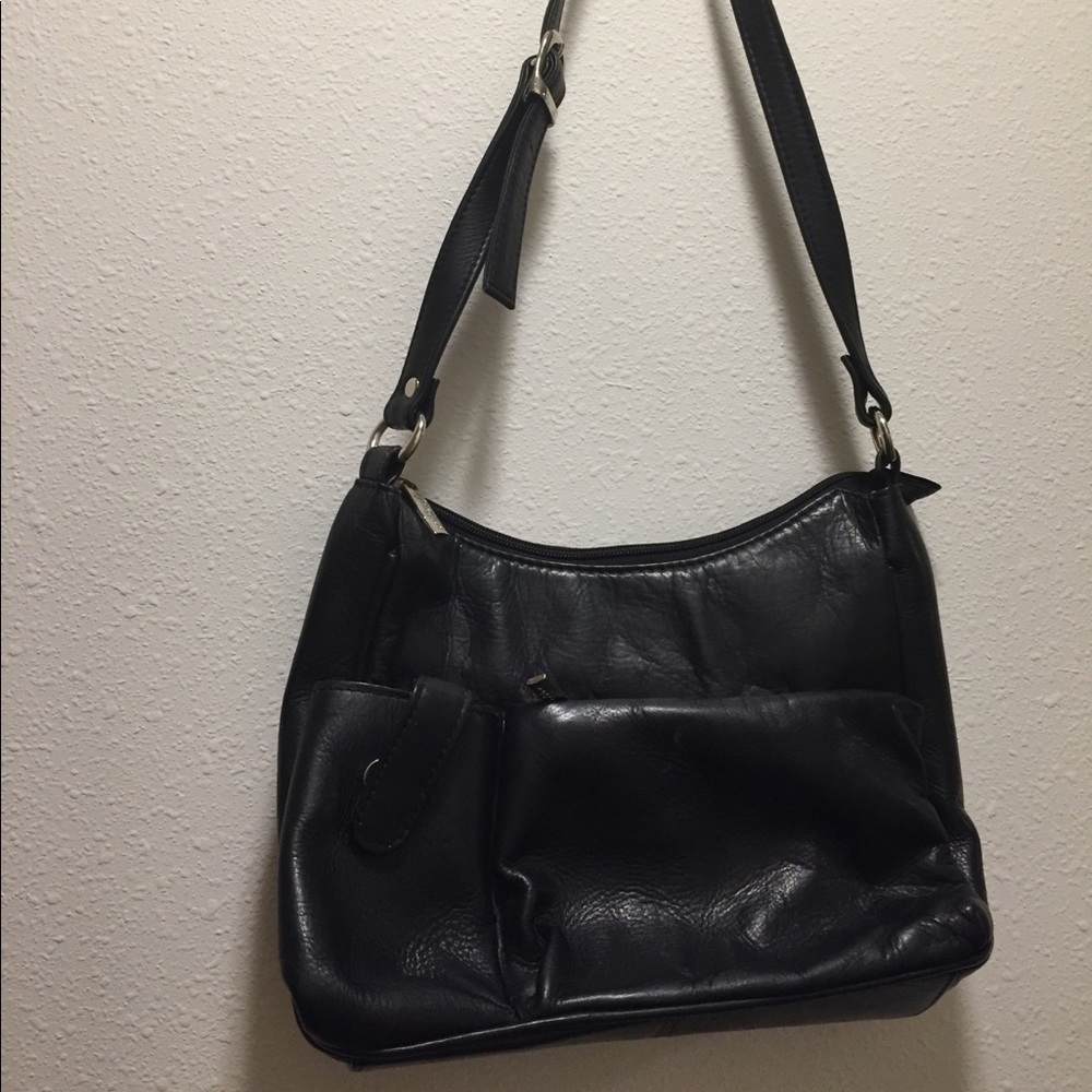Graffea real leather black purse